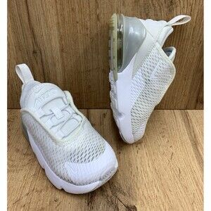 Nike Air Max 270 All White Size 7c Toddler Boys Girls DD1646-103